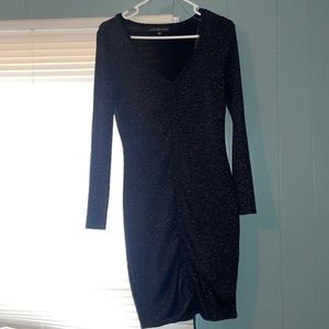 Black sparkly dress.